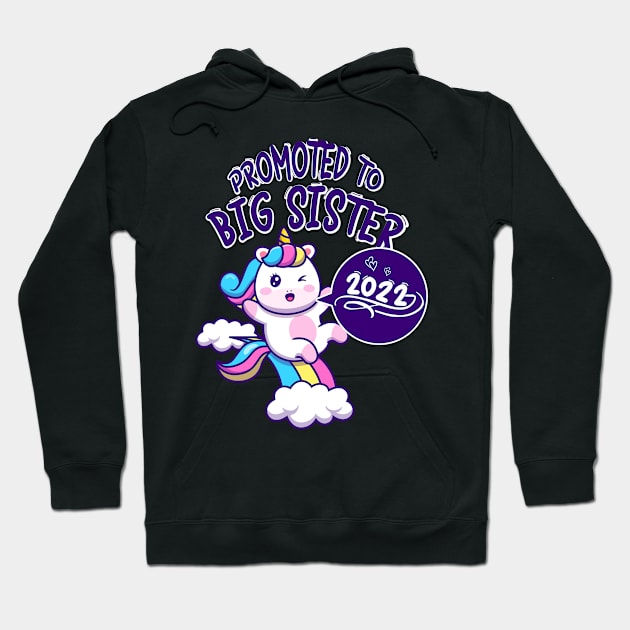 Promoted to Big Sister 2022 Hoodie by alpmedia